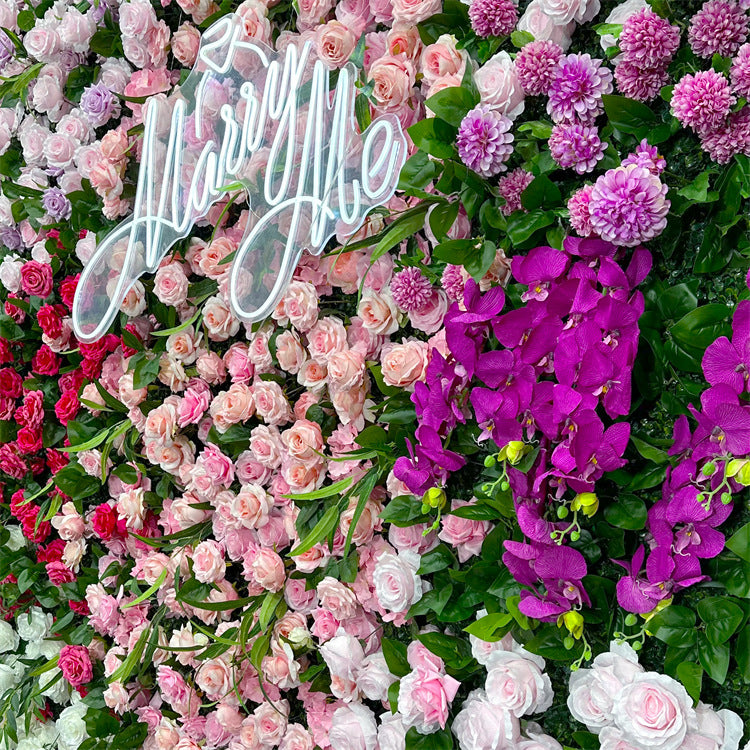 pink and purple irregular cloth roll curtain flower background decoration 