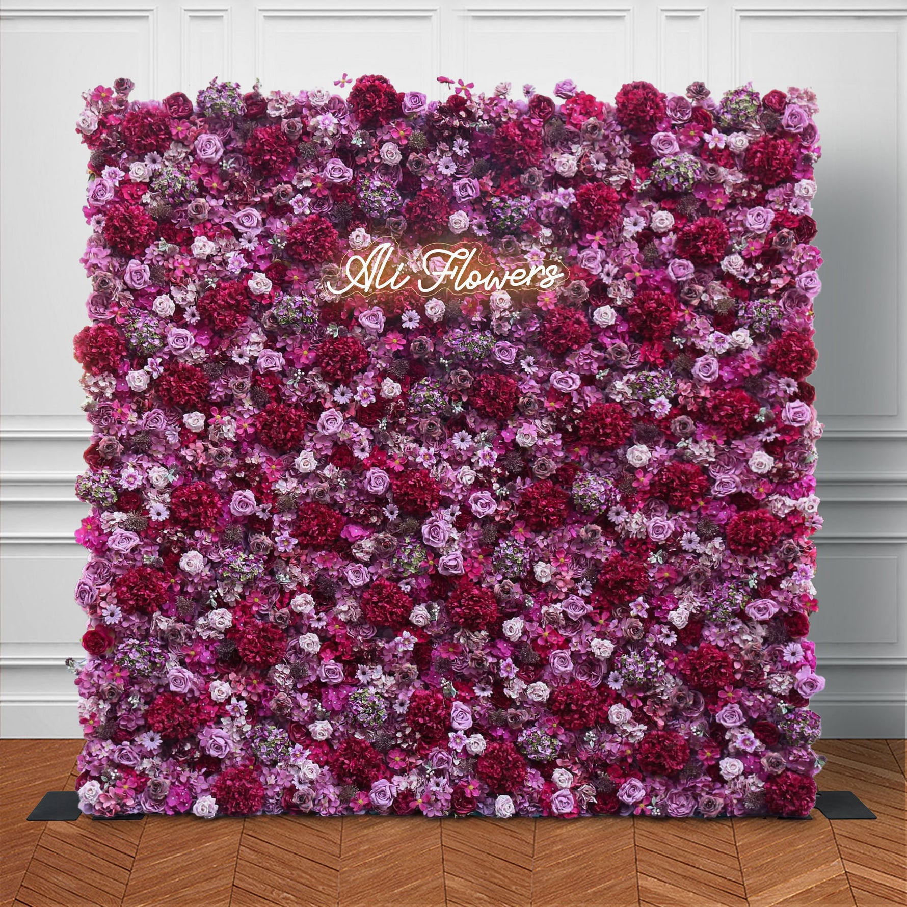 Ali Flowers 5D Luxury Cloth Piaget Eternal Rose Flower Wall For Wedding Party Event Panel ALFWL022 - Ali Flowers