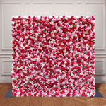 Aliflowers Rustic Style 3D Red Pink Rose Rolling up Curtain Flowers Wall ALFWL047 - Ali Flowers