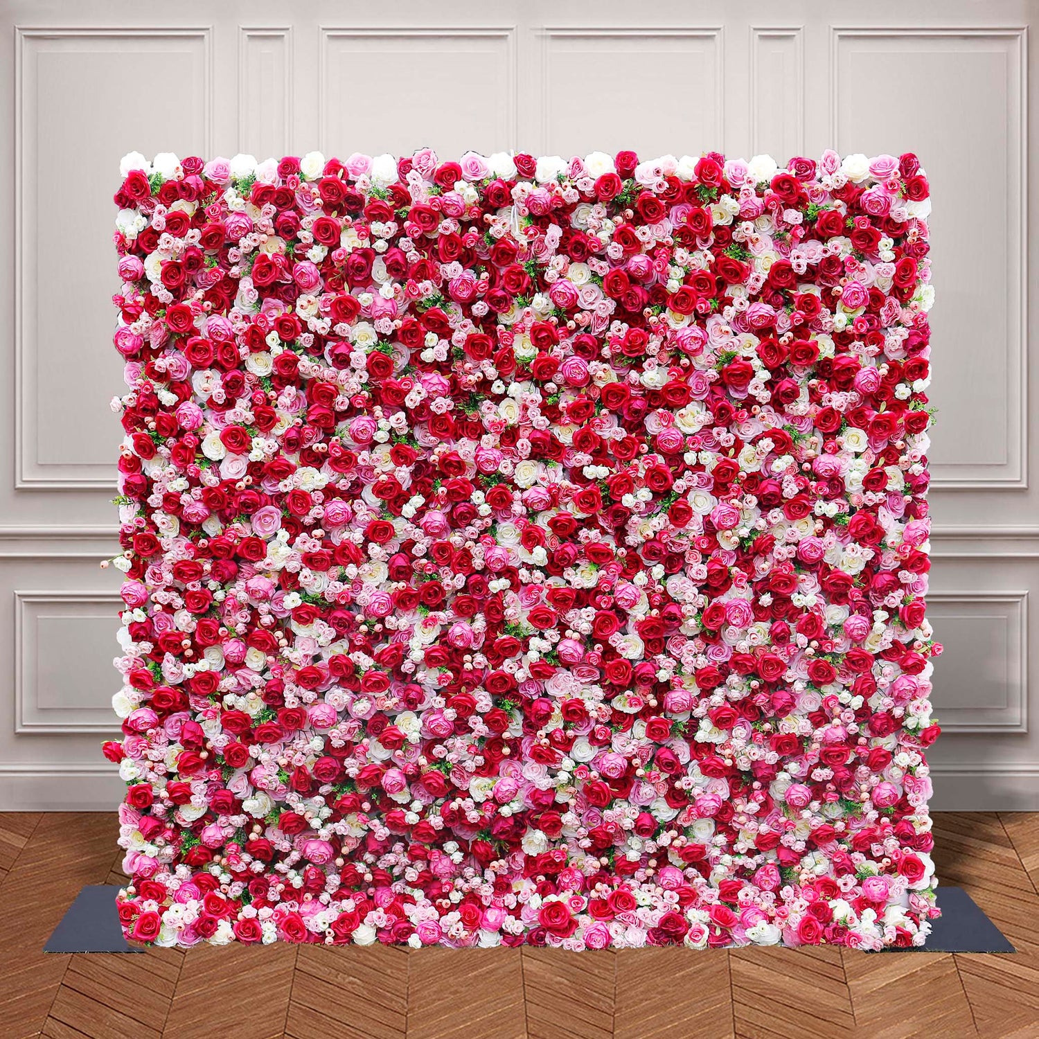 Aliflowers Rustic Style 3D Red Pink Rose Rolling up Curtain Flowers Wall ALFWL047 - Ali Flowers