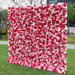 Aliflowers Rustic Style 3D Red Pink Rose Rolling up Curtain Flowers Wall ALFWL047 - Ali Flowers