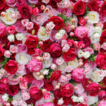 Aliflowers Rustic Style 3D Red Pink Rose Rolling up Curtain Flowers Wall ALFWL047 - Ali Flowers