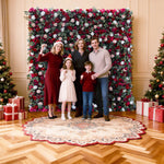 Aliflowers 3D Red Pink Rose with Leaves Floral Wall Prop for Wedding Party ALFWL046 - Ali Flowers