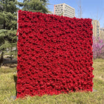 Red rose fabric flower wall suitable for wedding decoration