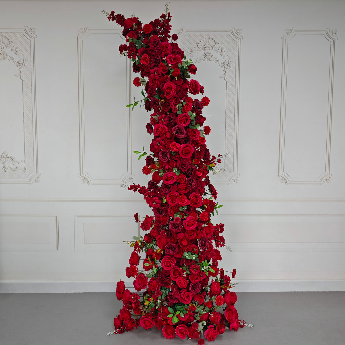 aliflowers-red-rose-wedding-event-background-decoration-horn-arch-frame-props