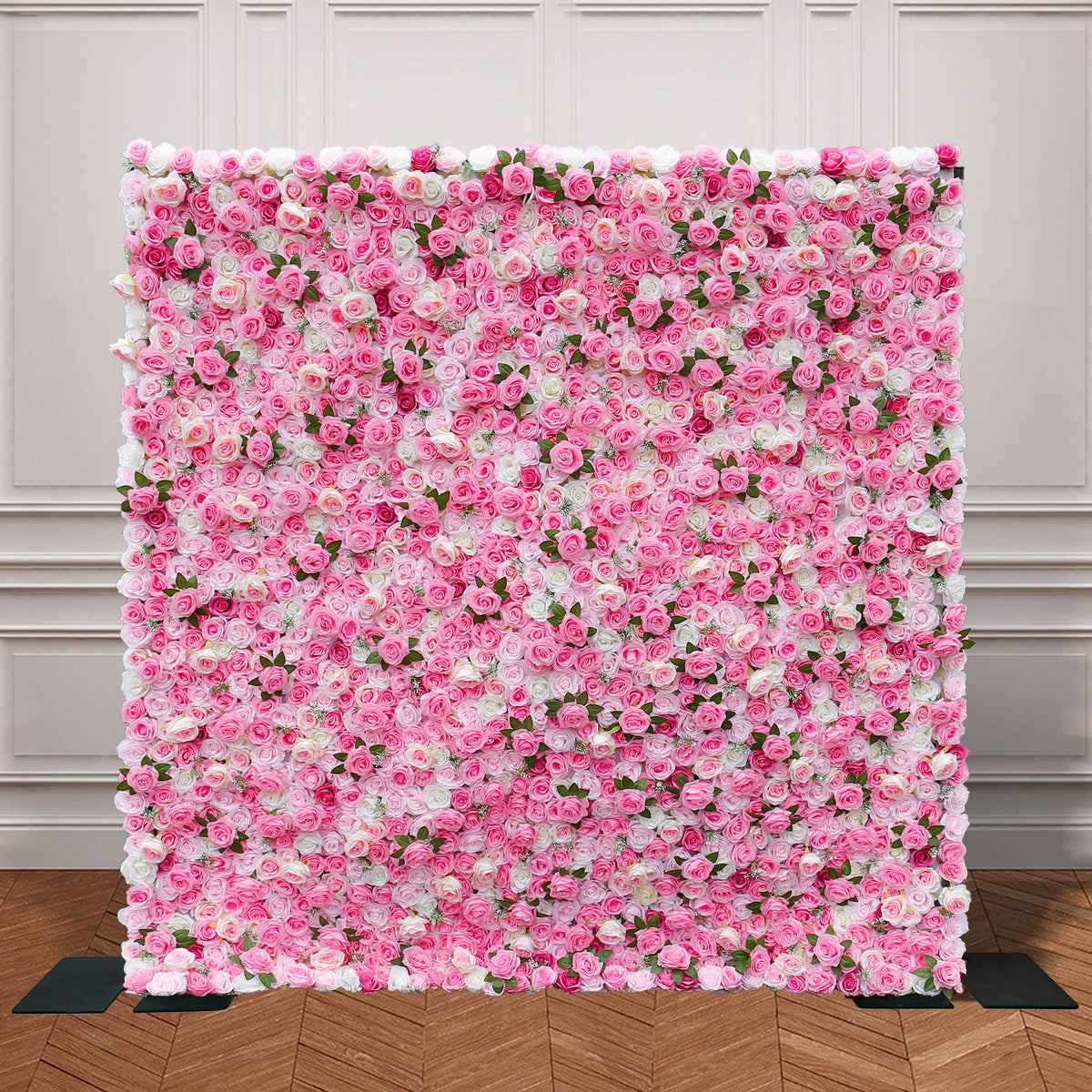 Aliflowers 3D Rose Pink Flower Wall for Outdoor Wedding ALFWL053 - Ali Flowers