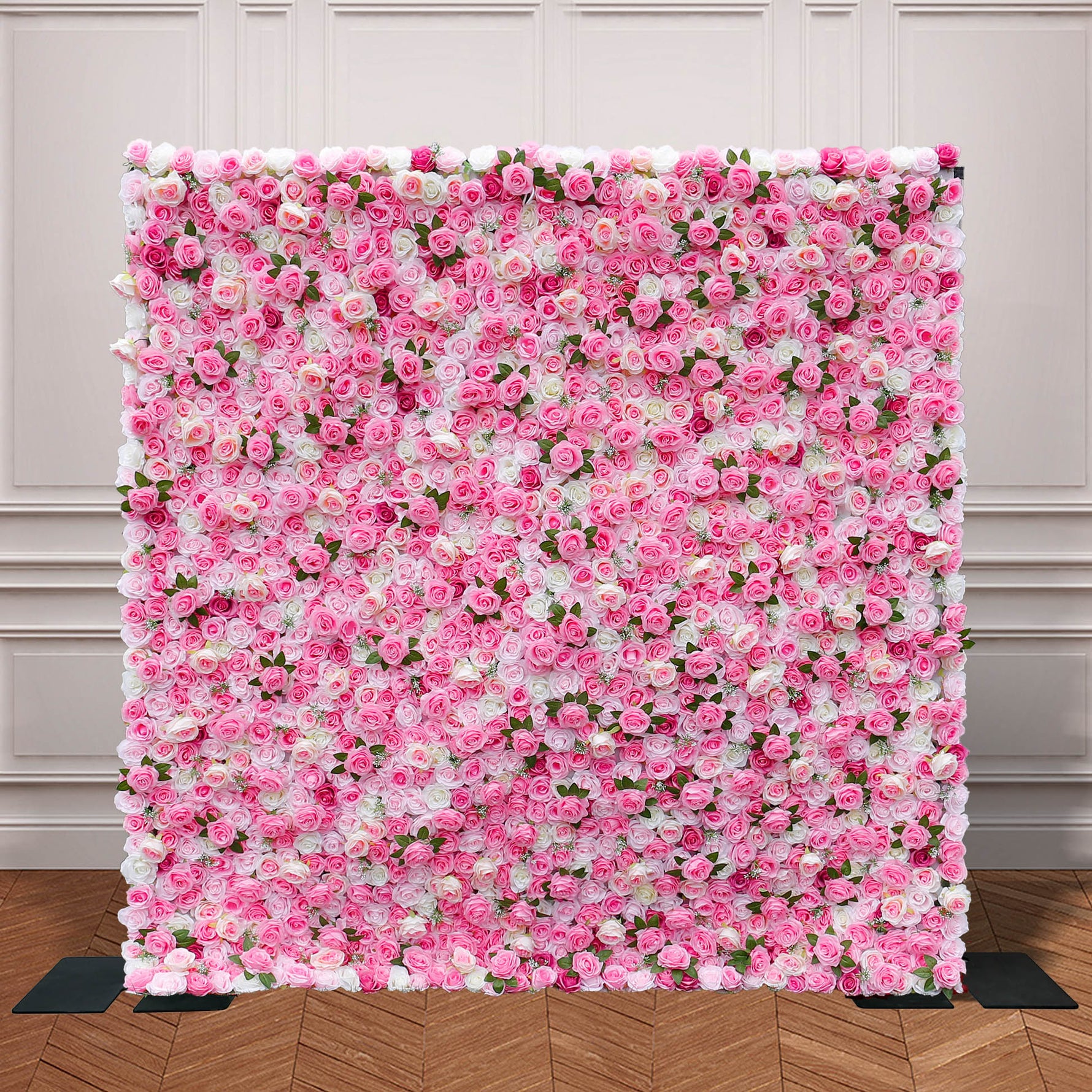 Aliflowers 3D Rose Pink Flower Wall for Outdoor Wedding ALFWL053 - Ali Flowers