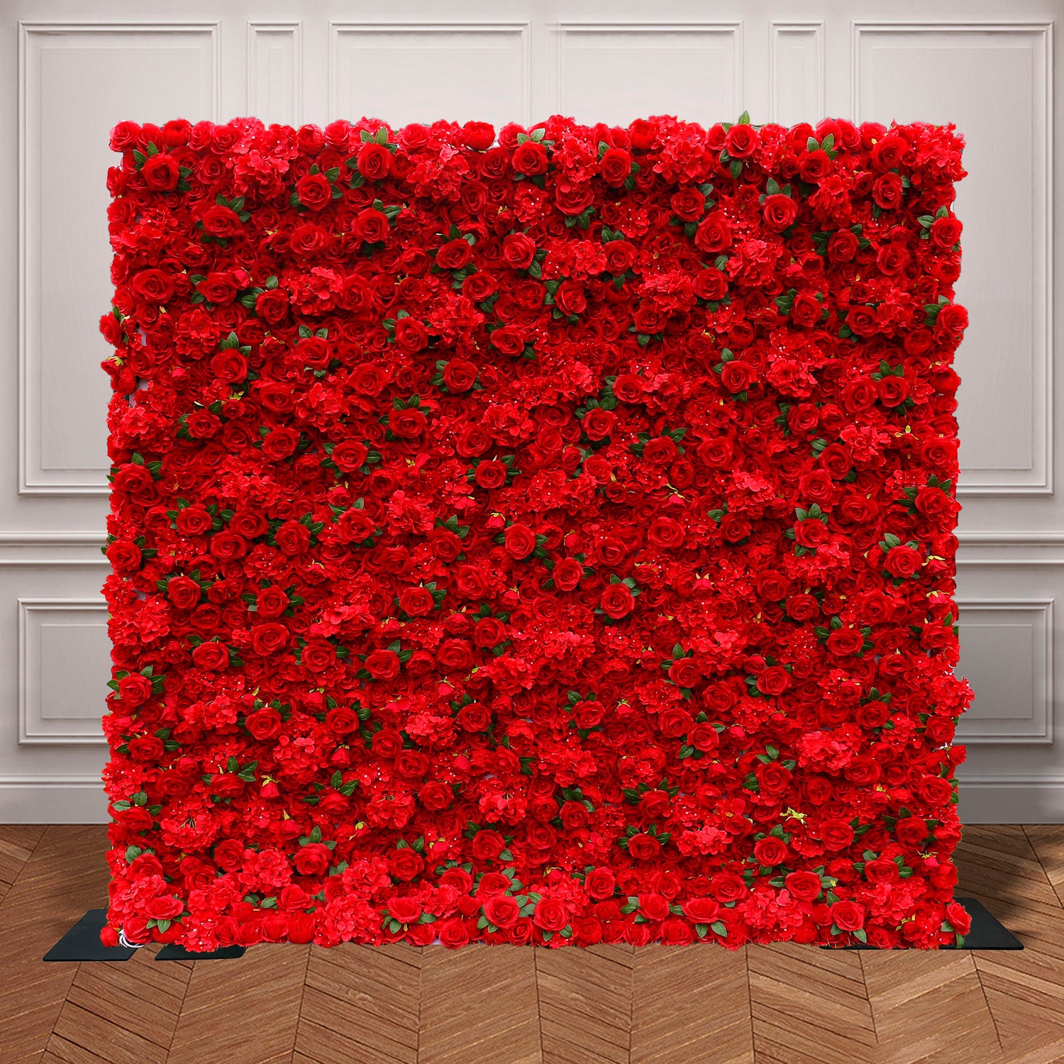Aliflowers Red Rose with Hydrangea 3D Flower Wall Decor for Display Party Stage Prop ALFWL060 - Ali Flowers