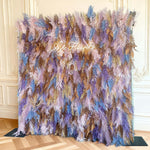 Aliflowers Retro Pampas Grass Flower Wall Outside Backdrop ALFWL123 - Ali Flowers