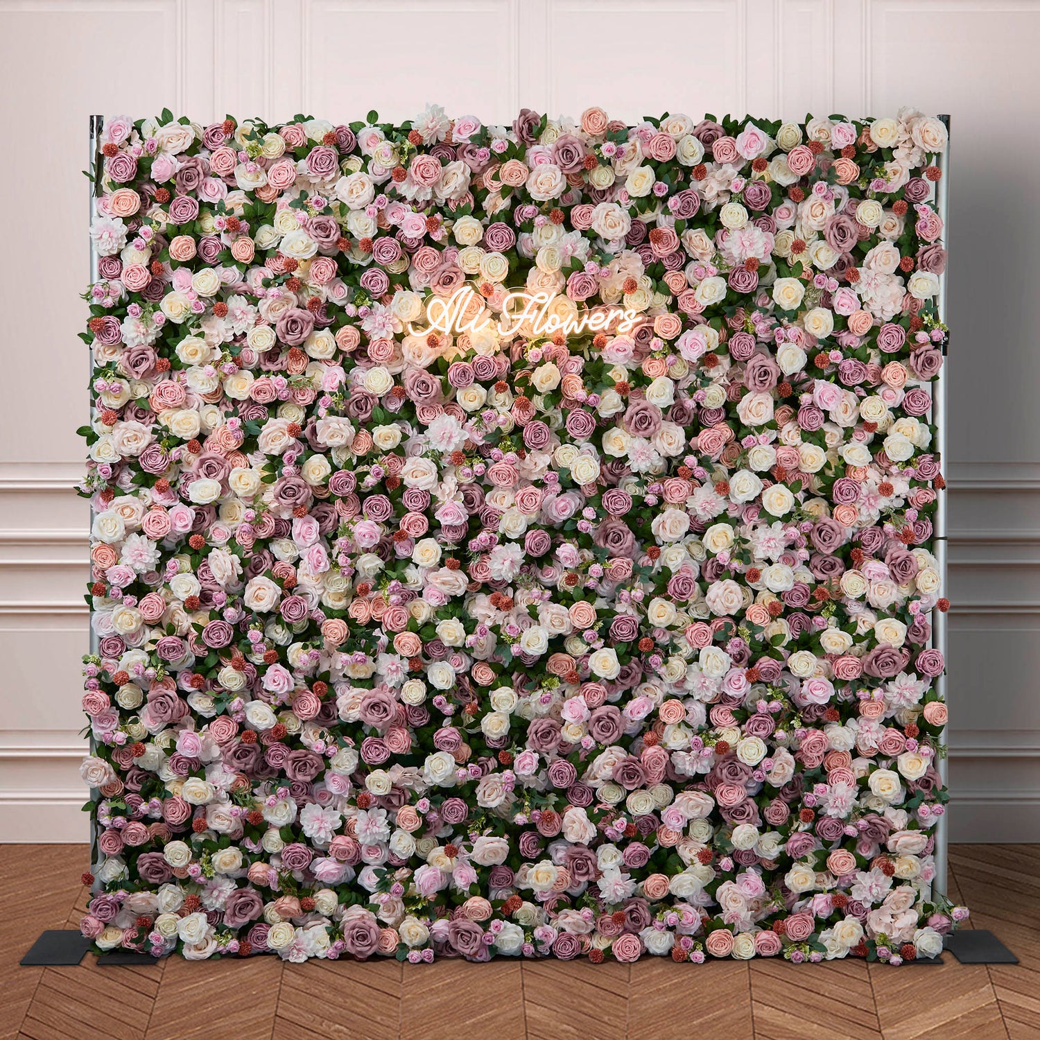Ali Flowers 5D Silk Rose Flower Panel Backdrop Wedding Stage Decorative Curtain Artificial Flower Wall ALFWL009 - Ali Flowers