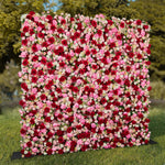 Aliflowers 3D Pink Rose Roller Curtain Decoration Wedding Flower Background Wall