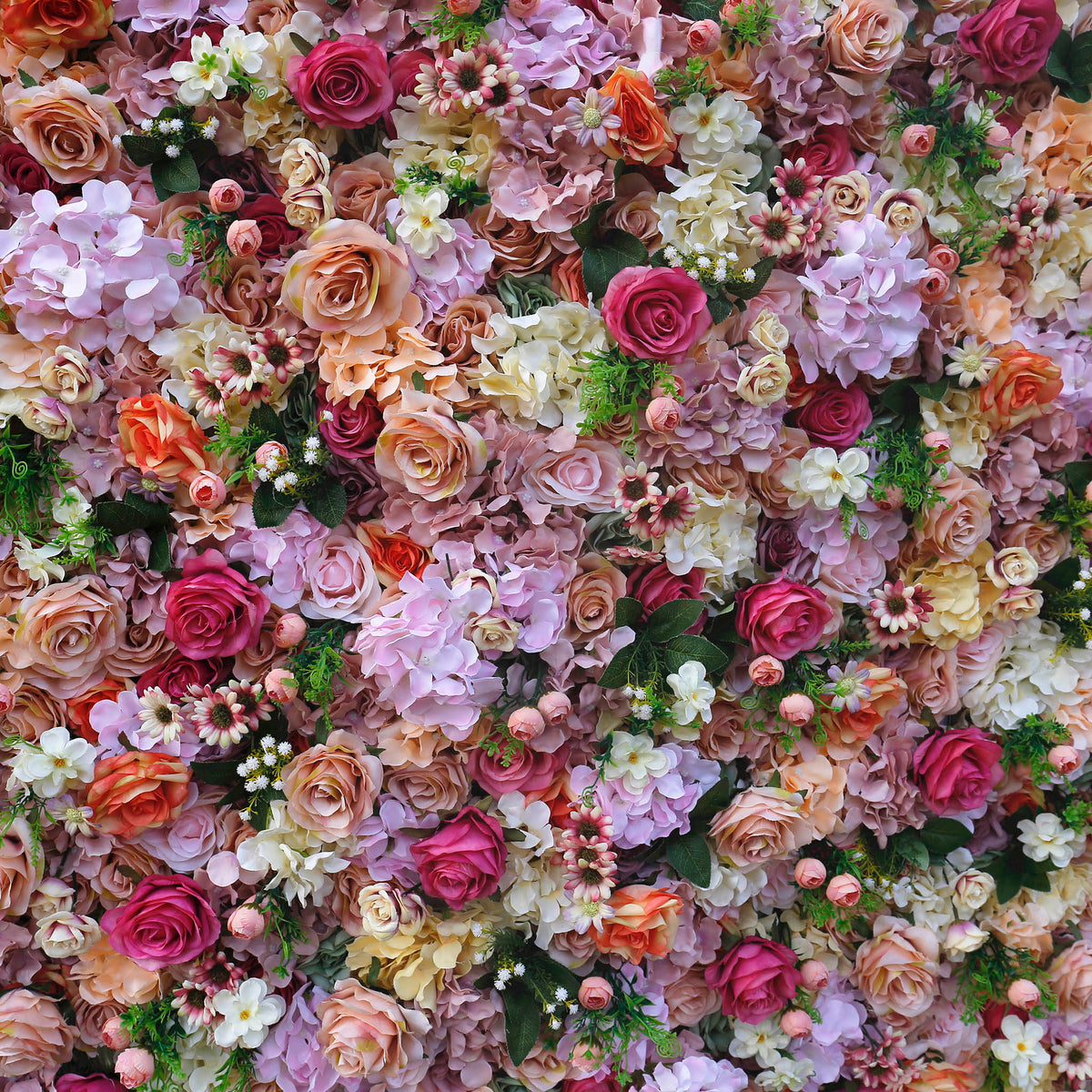 Aliflowers Rustic Style Rose Chrysanthemum Floral Wall ALFWL063 - Ali Flowers