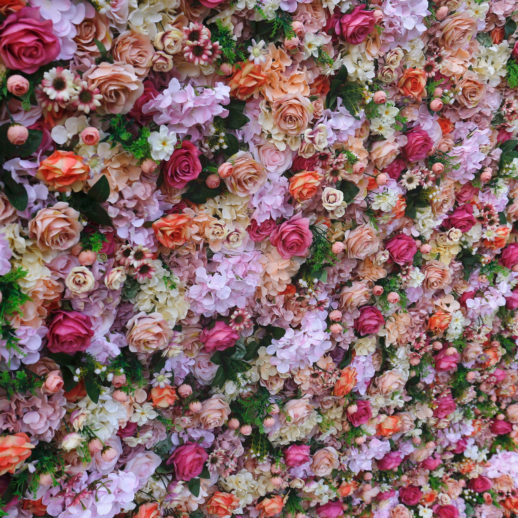 Aliflowers Rustic Style Rose Chrysanthemum Floral Wall ALFWL063 - Ali Flowers