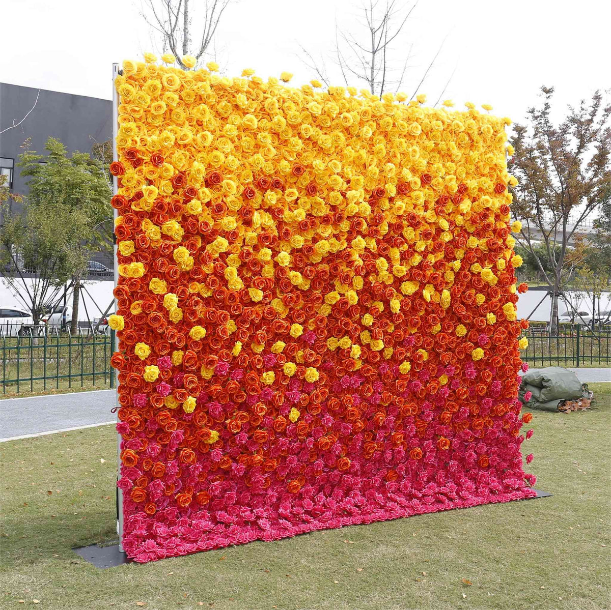 Aliflowers 5D Gradient Rose Orange to Red Sunset Flower Walls ALFWL121 - Ali Flowers