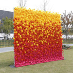 Aliflowers 5D Gradient Rose Orange to Red Sunset Flower Walls ALFWL121 - Ali Flowers