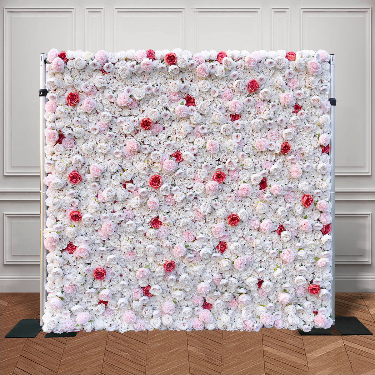 Aliflowers 3D Wave Point Rose Peony White Flower Wall ALFWL071 - Ali Flowers