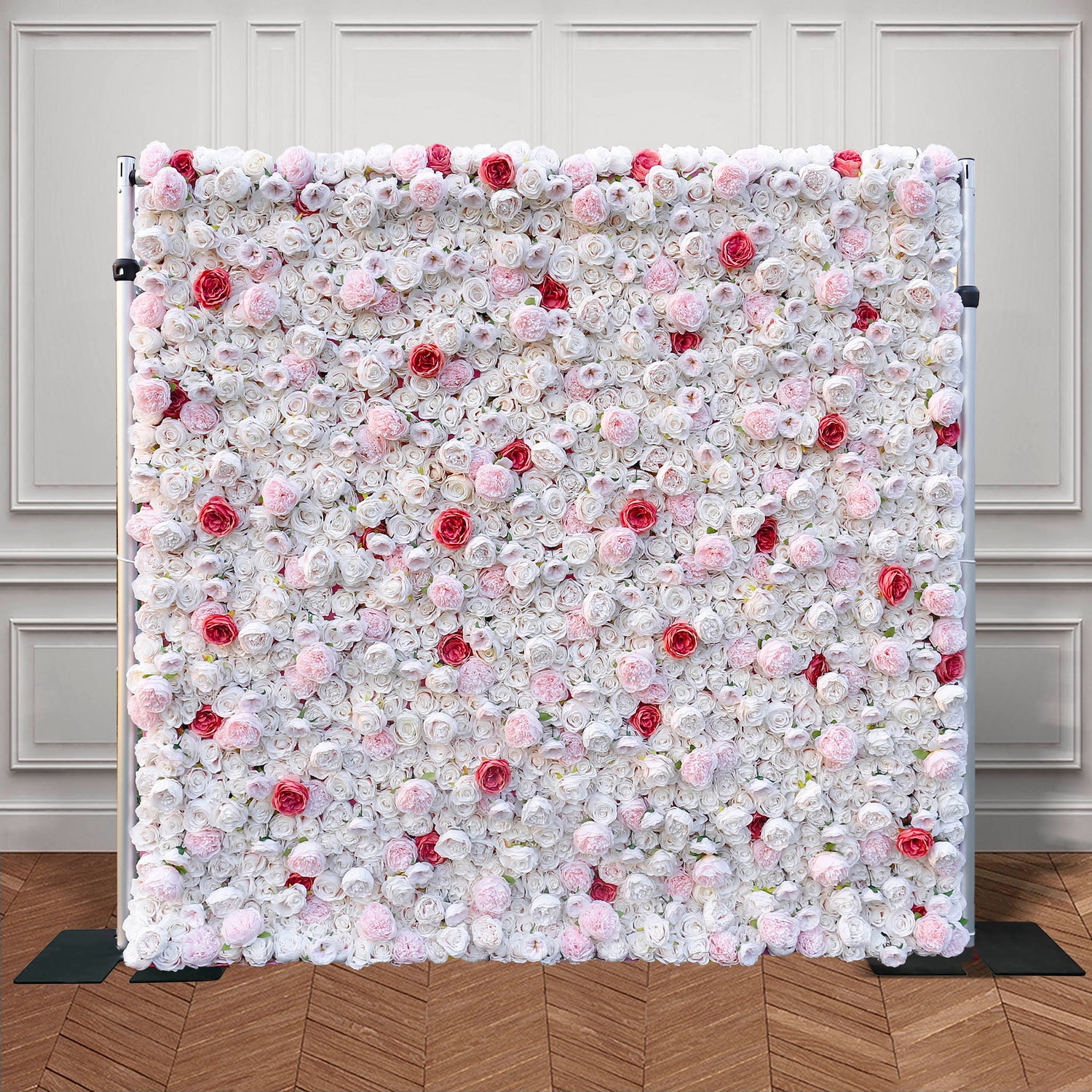 Aliflowers 3D Wave Point Rose Peony White Flower Wall ALFWL071 - Ali Flowers