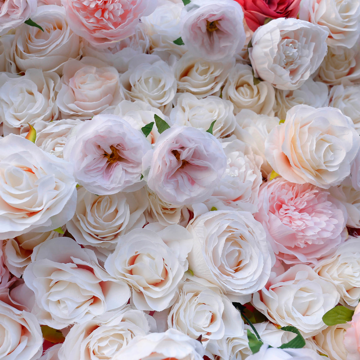 Aliflowers 3D Wave Point Rose Peony White Flower Wall ALFWL071 - Ali Flowers