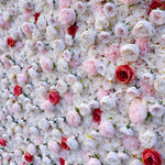 Aliflowers 3D Wave Point Rose Peony White Flower Wall ALFWL071 - Ali Flowers