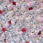 Aliflowers 3D Wave Point Rose Peony White Flower Wall ALFWL071 - Ali Flowers