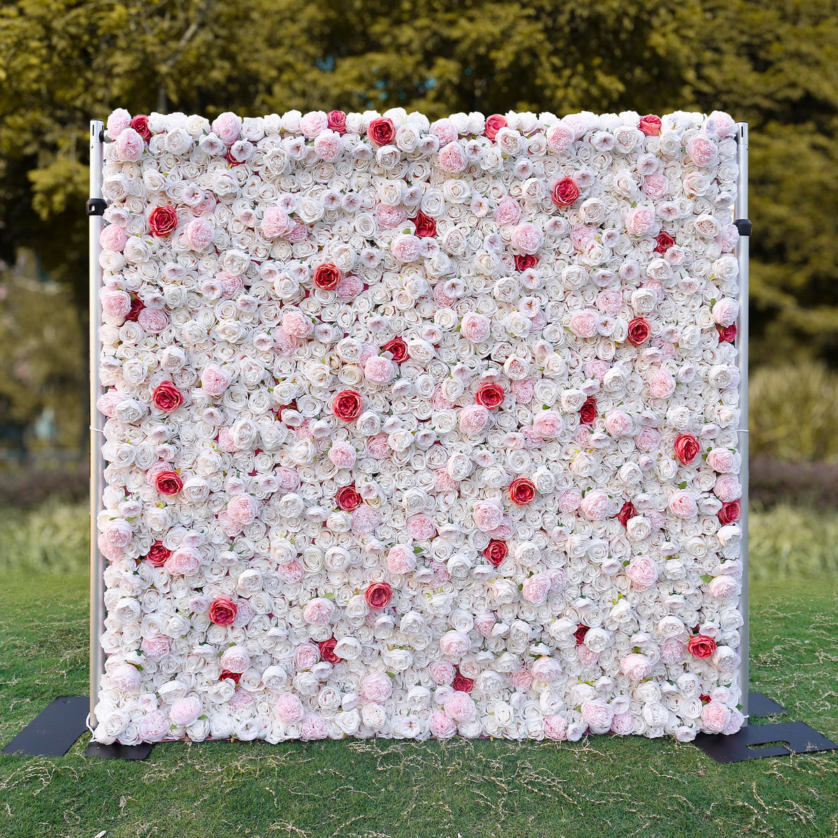 Aliflowers 3D Wave Point Rose Peony White Flower Wall ALFWL071 - Ali Flowers