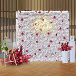Aliflowers 3D Wave Point Rose Peony White Flower Wall ALFWL071 - Ali Flowers