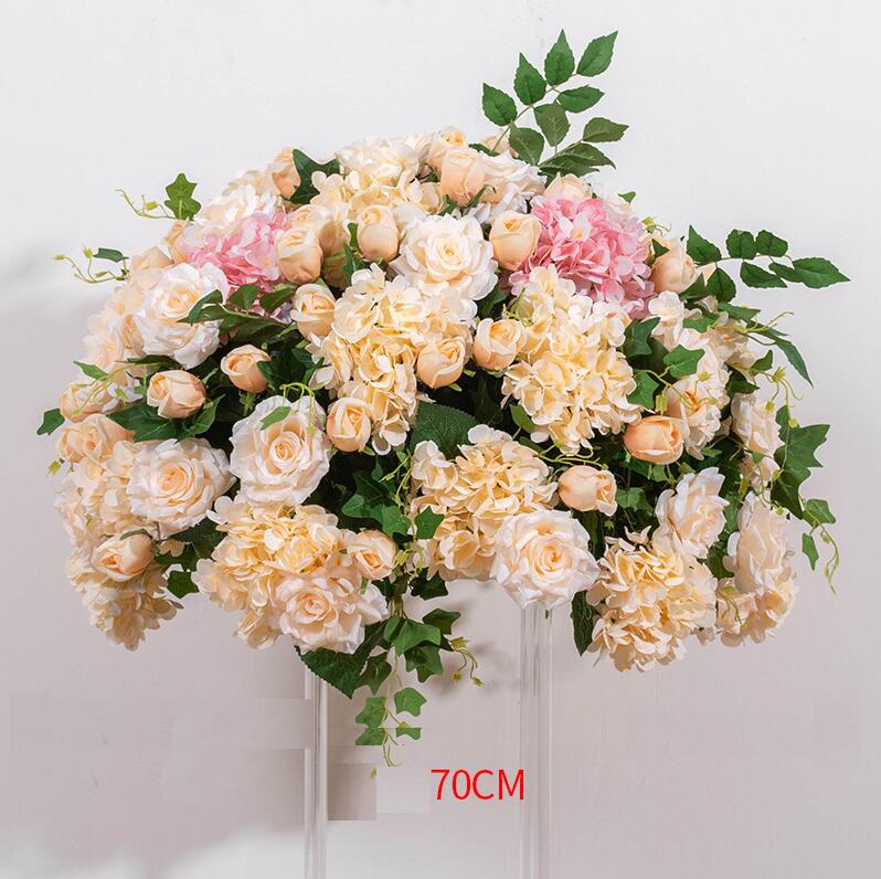 Ali Flowers Light Yellow Silk Flower Ball Centerpieces for Table Deco-ALFBL005 - Ali Flowers