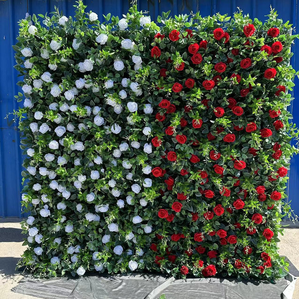 Aliflowers 3D White And Red Rose Flower Wall Backdrop for Weddings & Events ALFWL198