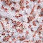 Aliflowers White Matte Pink Fabric Wall Flowers Window Display ALFWL107 - Ali Flowers