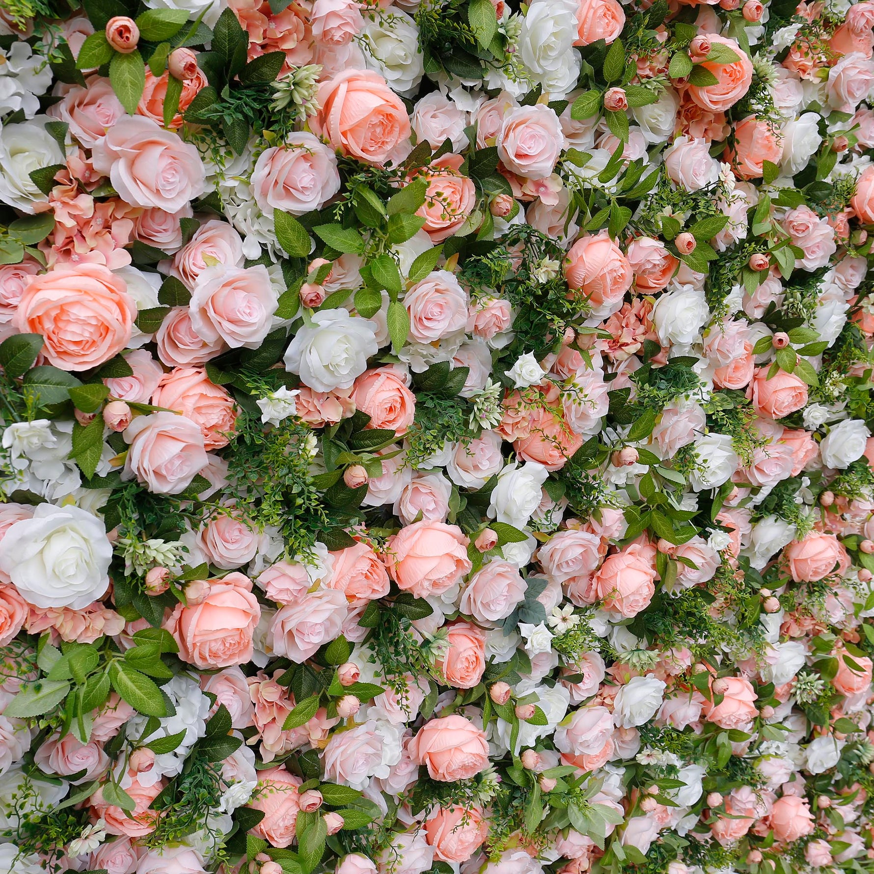 Aliflowers 3D White Rose with Pink Peony Decorative Flower Wall ALFWL044 - Ali Flowers