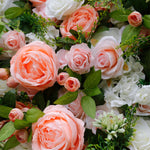 Aliflowers 3D White Rose with Pink Peony Decorative Flower Wall ALFWL044 - Ali Flowers