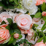 Aliflowers 3D White Rose with Pink Peony Decorative Flower Wall ALFWL044 - Ali Flowers