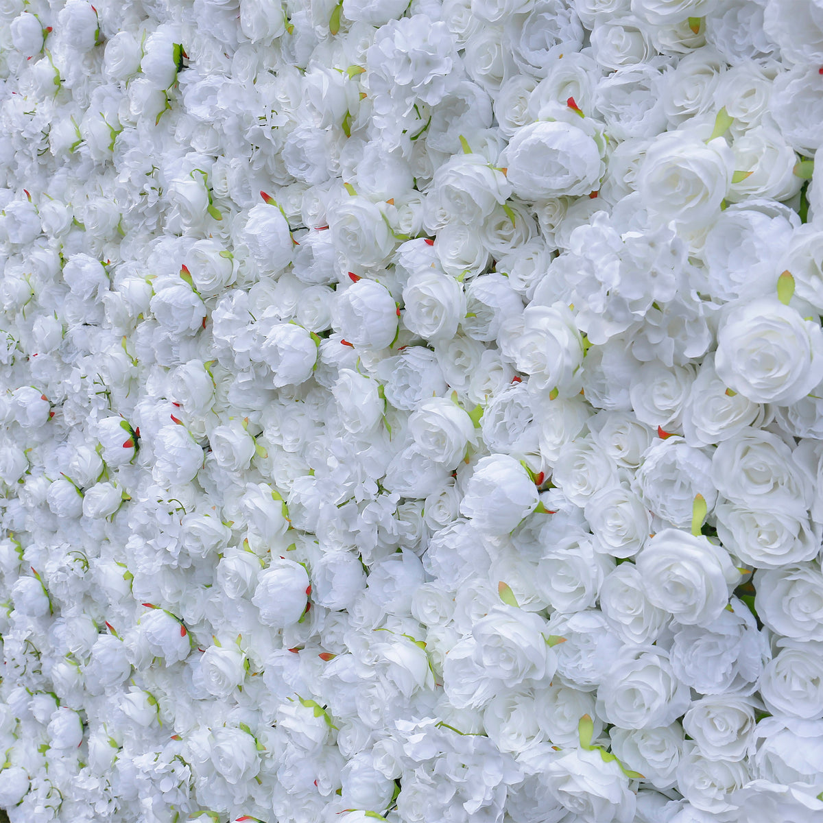 Aliflowers 3D Fabric Artificial White Rose Flower Wall for Bridal Shower ALFWL054 - Ali Flowers
