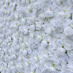Aliflowers 3D Fabric Artificial White Rose Flower Wall for Bridal Shower ALFWL054 - Ali Flowers