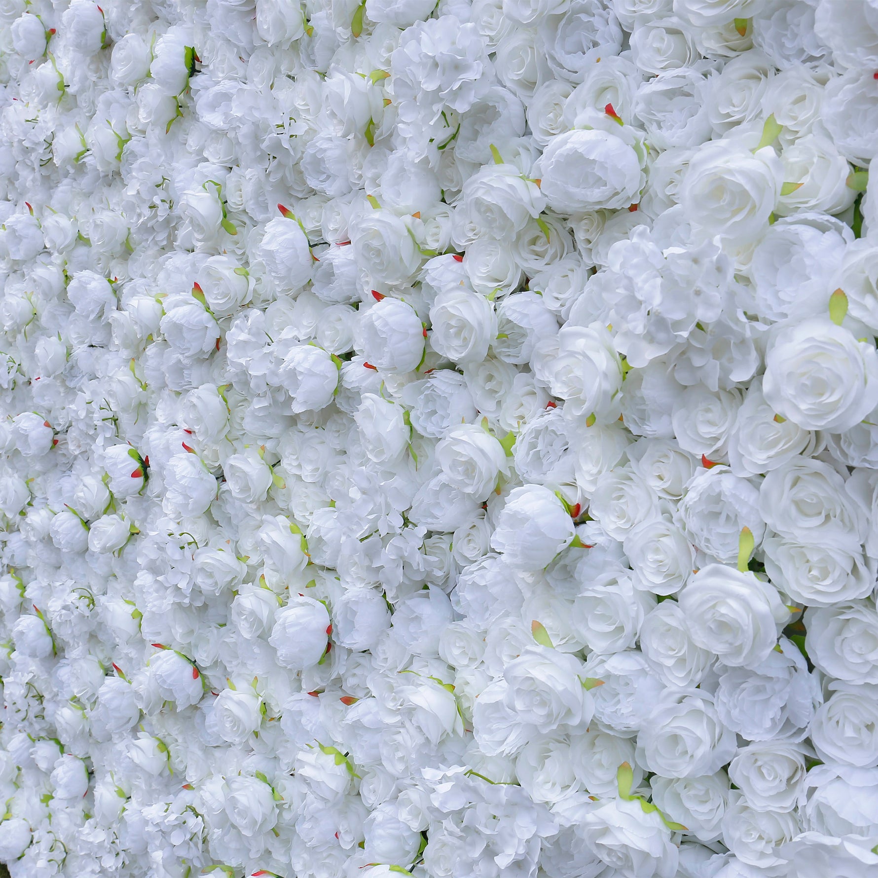 Aliflowers 3D Fabric Artificial White Rose Flower Wall for Bridal Shower ALFWL054 - Ali Flowers