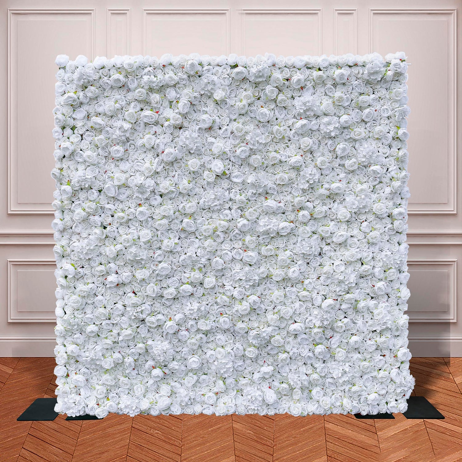 Aliflowers 3D Fabric Artificial White Rose Flower Wall for Bridal Shower ALFWL054 - Ali Flowers