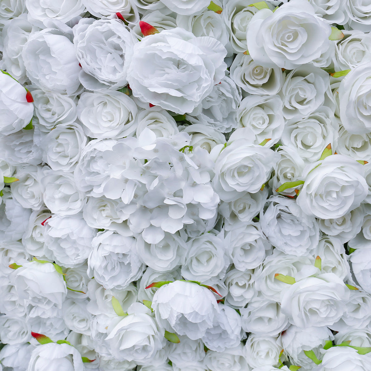 Aliflowers 3D Fabric Artificial White Rose Flower Wall for Bridal Shower ALFWL054 - Ali Flowers