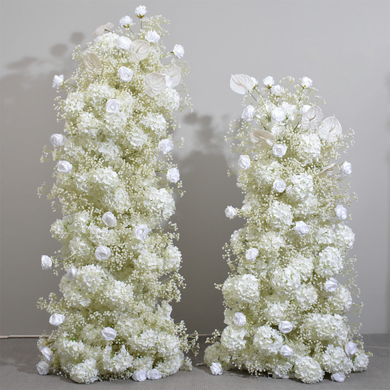 Aliflowers White Rose Orchid Baby's Breath Wedding Flower Arrangement ALFKT008