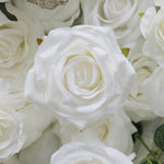 Infinity White Rose Flower Wall Backdrop for Weddings Events and Photo Booths - Ali Flowers