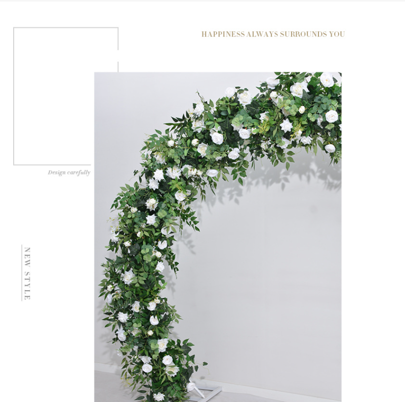 Aliflowers Outdoor Wedding Plant Backdrop Arch Decor Green Leaves Creeper Plant Floral Arrangement Stage Flower Stand ALFAD005 - Ali Flowers