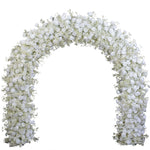 Aliflowers White Rose Flower Runner Wedding Round Arch Decor Floral Arrangement Welcome Sign Flower ALFAD011 - Ali Flowers