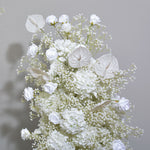Aliflowers White Rose Orchid Baby's Breath Wedding Flower Arrangement ALFKT008