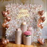 5D White Rose Reed Flower Wall